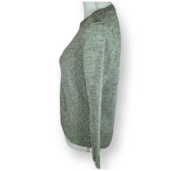 APPLESEEDS PETITES SAGE GREEN & WHITE CREWNECK SWEATER SZ.PS EUC . - Picture 3 of 7